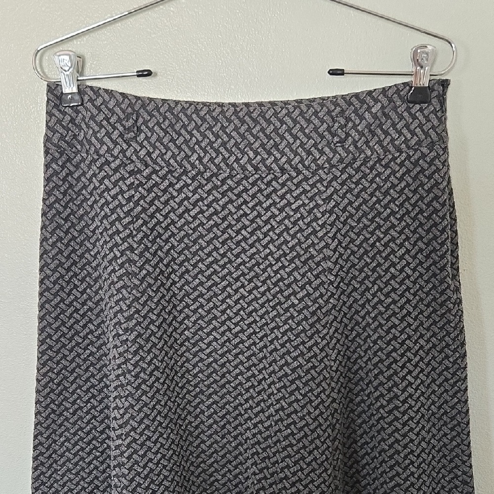 Charter Club | Dark Gray Basketweave A-line Skirt Size 6